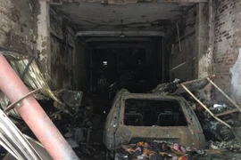 Hiện trường vụ cháy. (Nguồn: TTXVN)