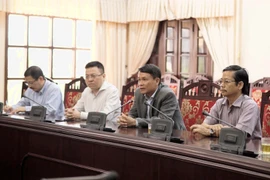 Ông Nguyễn Đức Lợi, Ủy viên Trung ương Đảng, Tổng giám đốc Thông tấn xã Việt Nam phát biểu tại buổi làm việc. (Nguồn: TTXVN)