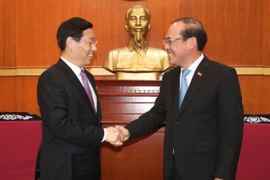 Quang cảnh buổi tiếp. (Nguồn: TTXVN phát)