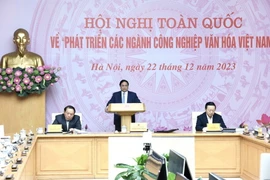 Thủ tướng Phạm Minh Chính chủ trì Hội nghị. (Ảnh: Dương Giang/TTXVN)