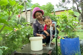 Công trình nước sạch hợp vệ sinh về tận buôn, làng đã mang luồng sinh khí mới cho người dân ở Gia Lai. ( Ảnh: TTXVN phát)