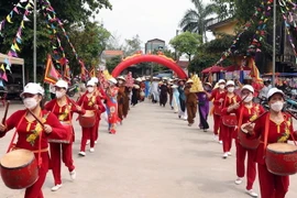 Quang cảnh Lễ hội đình Trà Cổ năm 2023. (Ảnh: TTXVN phát)