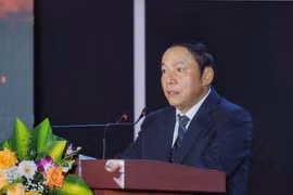 Bộ trưởng Bộ Văn hóa, Thể thao và Du lịch Nguyễn Văn Hùng phát biểu. (Ảnh: Tuấn Đức/TTXVN)