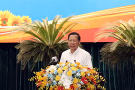Chủ tịch UBND Thành phố Hồ Chí Minh Phan Văn Mãi phát biểu kết luận Hội nghị. Ảnh: Tiến Lực – TTXVN
