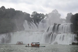 Vẻ đẹp hùng vĩ của thác Bản Giốc. (Ảnh: Chu Hiệu/TTXVN)