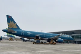 Máy bay của Hãng hàng không Vietnam Airlines. (Ảnh: Tá Chuyên/TTXVN)