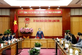 Quang cảnh buổi làm việc. (Ảnh: Quang Duy/TTXVN)