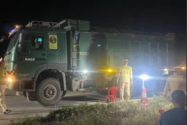 Nhiều phương tiện bị phát hiện chở quá tải gần 300%. (Ảnh: TTXVN)