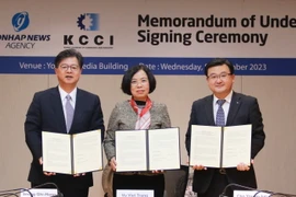 Tổng Giám đốc Vũ Việt Trang thăm, làm việc với Tổng Giám đốc Yonhap