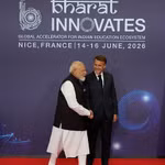 Tổng thống Pháp Emmanuel Macron và Thủ tướng Ấn Độ Narendra Modi. (Nguồn: AP)