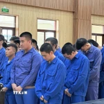 Các bị cáo tại phiên tòa. (Ảnh: TTXVN phát)