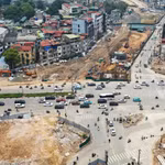 Nút La Thành-Nguyễn Chí Thanh đang được thi công để hoàn thiện tuyến đường Vành đai 1.