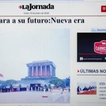 Bài báo được đăng trên trang báo mạng của tờ báo cánh tả lớn nhất Mexico La Jornada hôm 19/1. (Ảnh: Phương Lan/TTXVN)