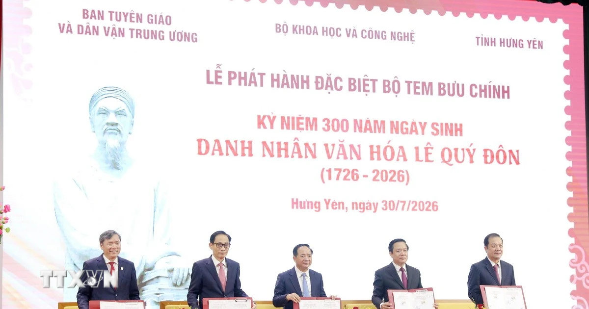 Phát hành bộ tem Kỷ niệm 300 năm Ngày sinh danh nhân văn hóa Lê Quý Đôn