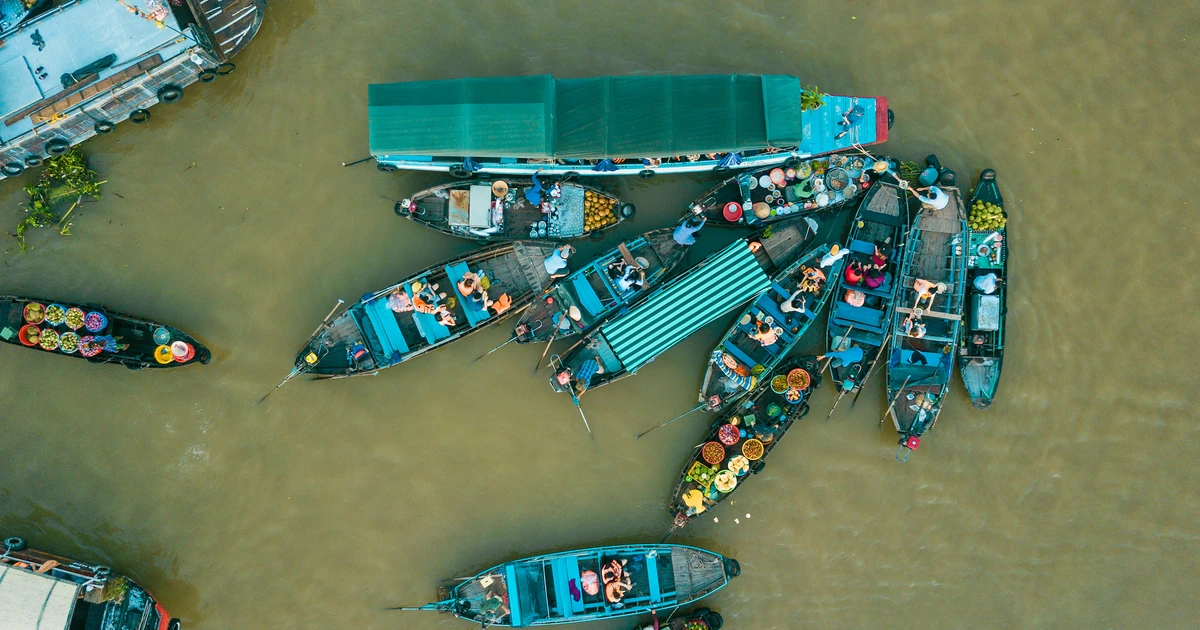 Bình minh chợ nổi Cái Răng - Địa điểm du lịch thú vị miền Tây Nam Bộ | Vietnam+ (VietnamPlus)