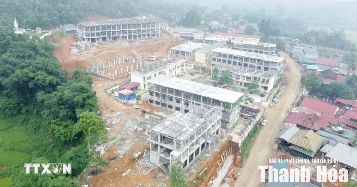 Tổ chức công khoa học đưa công trình trường nội trú liên cấp về đích đúng tiến độ