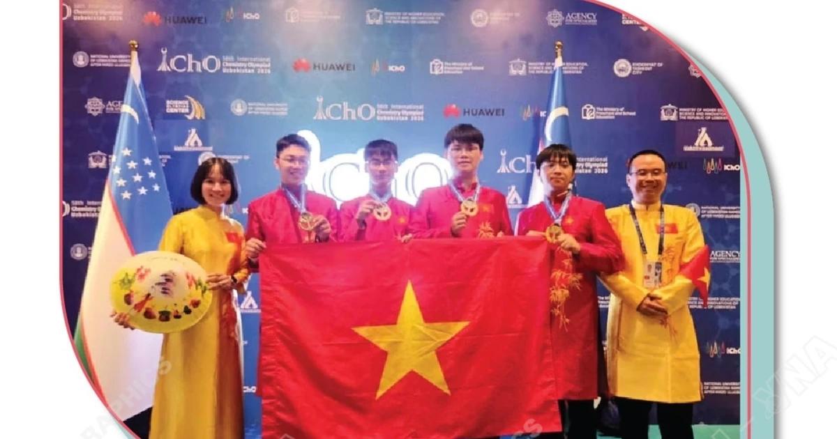 4 học sinh Việt Nam giành huy chương Vàng Olympic Hóa học quốc tế năm 2026