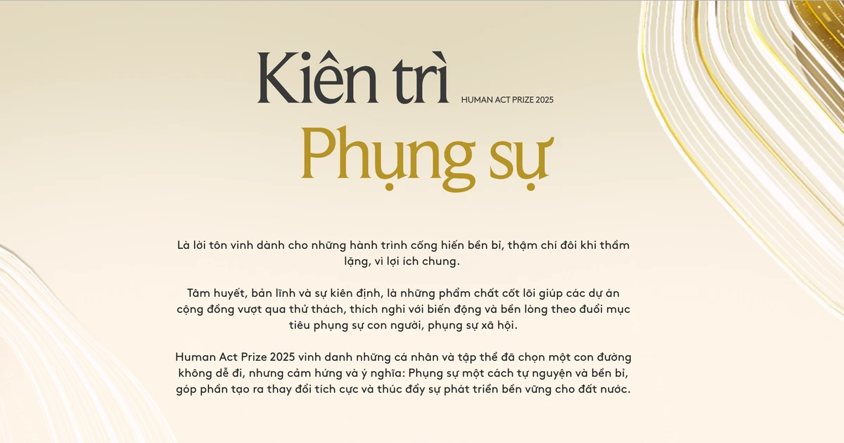 Human Act Prize 2025: Tôn Vinh Những Dự Án 'Kiên Trì Phụng Sự' Thay Đổi Cuộc Đời Cộng Đồng