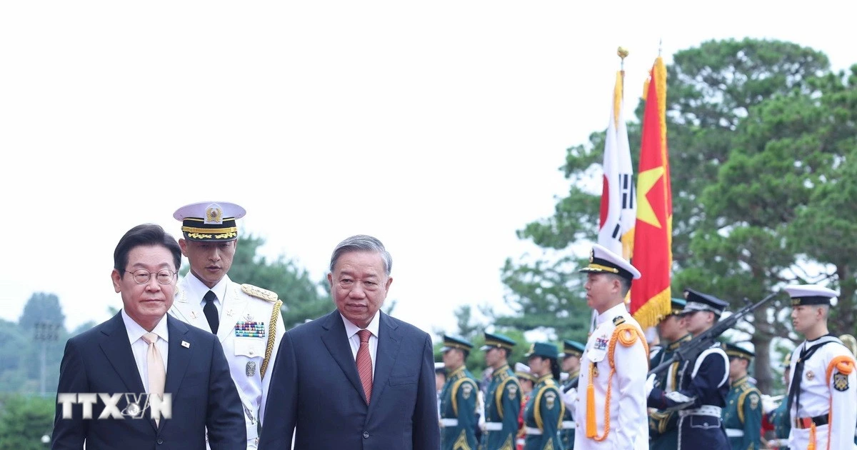 Lễ đón Tổng Bí thư Tô Lâm và Phu nhân thăm cấp nhà nước Đại Hàn Dân Quốc