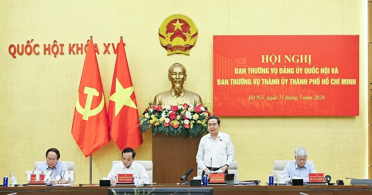 Hội nghị Ban Thường vụ Đảng ủy Quốc hội và Ban Thường vụ Thành ủy TP Hồ Chí Minh