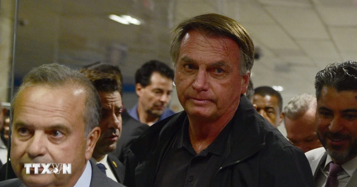 Cựu Tổng thống Brazil Jair Bolsonaro tại Brasilia, Brazil. (Ảnh: THX/TTXVN)
