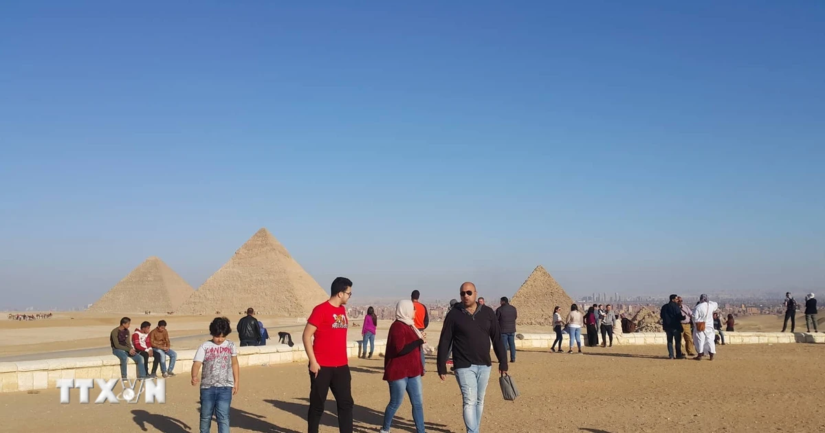 Quần thể Kim tự tháp Giza, Ai Cập. (Ảnh: TTXVN)