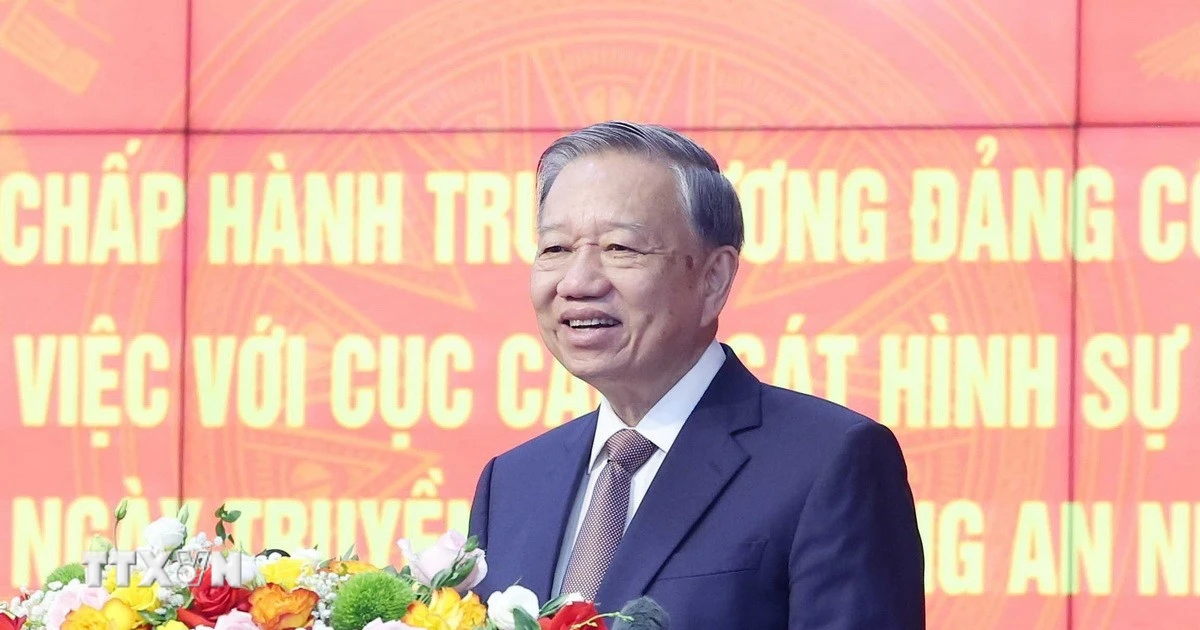 Tổng Bí thư Tô Lâm phát biểu. (Ảnh: Thống Nhất/ TTXVN)