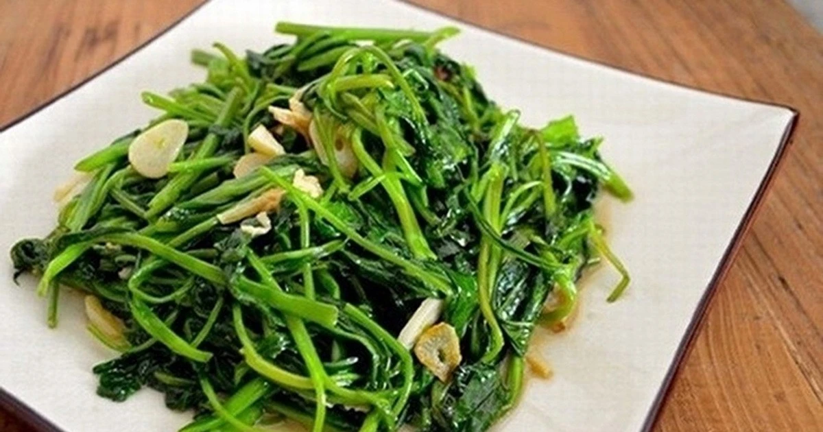 Rau lang xào tỏi.