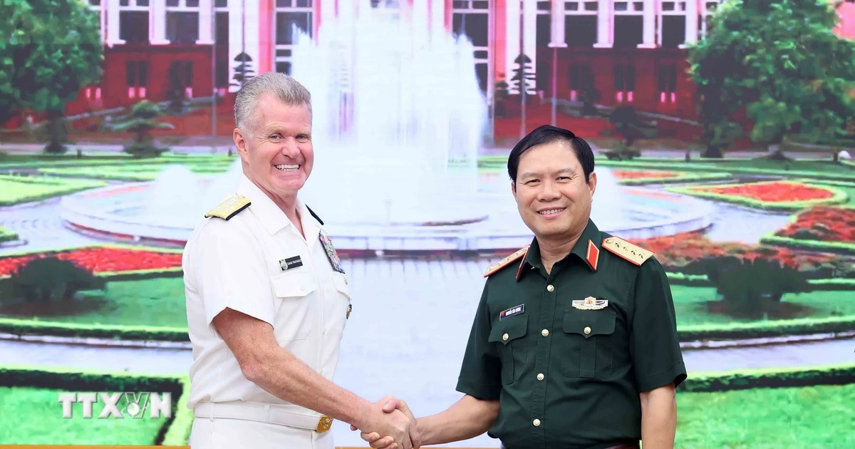 Đại tướng Nguyễn Tân Cương hội kiến Tư lệnh Bộ Tư lệnh Thái Bình Dương của Hoa Kỳ