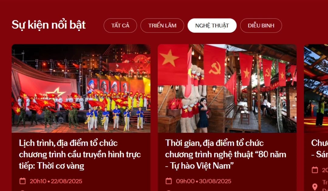 Nền tảng số "A80-Tự hào Việt Nam": Hỗ trợ tra cứu chuỗi hoạt động dịp Quốc khánh