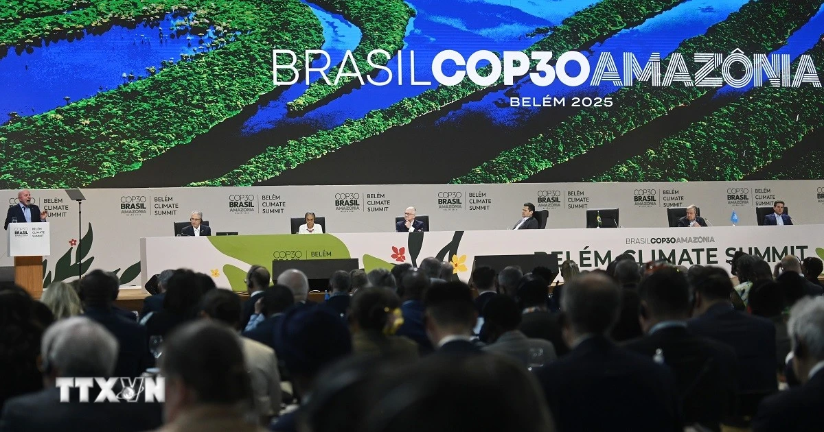Toàn cảnh Hội nghị lần thứ 30 các bên tham gia Công ước khung của Liên hợp quốc về biến đổi khí hậu (COP30) tại Belem. (Ảnh: THX/TTXVN)