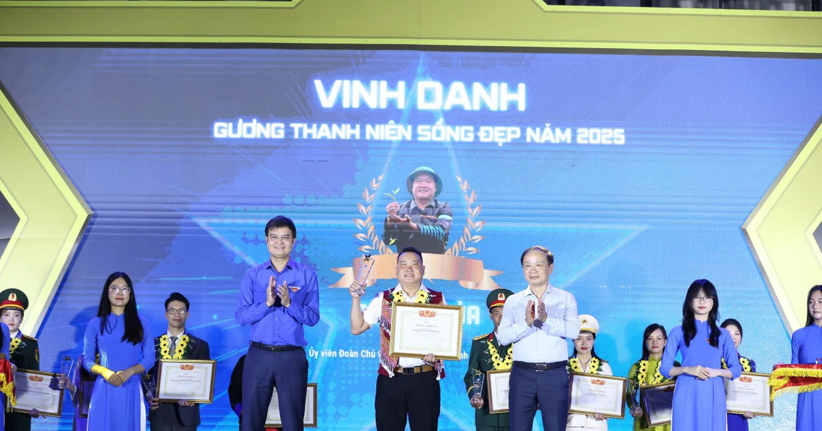 Ban tổ chức trao giải cho các cá nhân. (Ảnh: PV/Vietnam+)