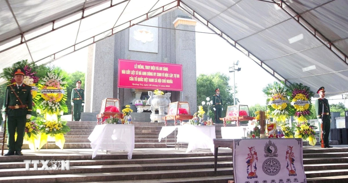 Lễ viếng, truy điệu và an táng các hài cốt liệt sỹ tại Quảng Trị