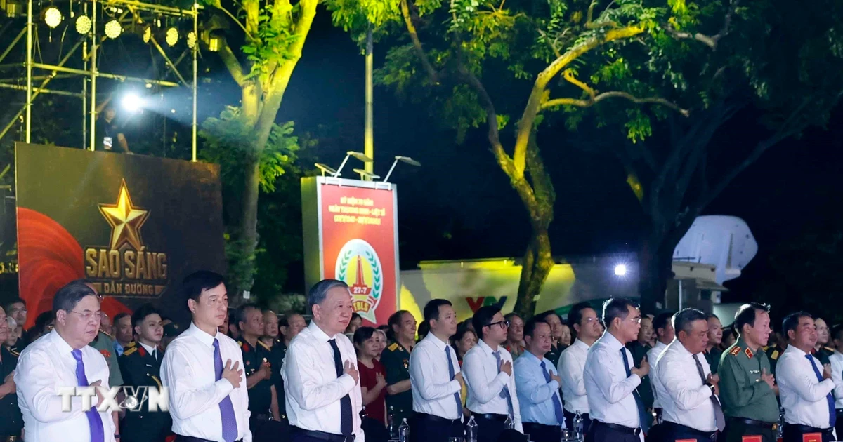 Lãnh đạo Đảng, Nhà nước dự Cầu truyền hình tri ân các Anh hùng liệt sỹ