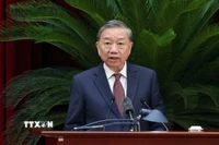 Tổng Bí thư Tô Lâm phát biểu bế mạc Hội nghị lần thứ 12 Ban Chấp hành Trung ương Đảng khóa XIII. (Ảnh: Phạm Kiên/TTXVN)
