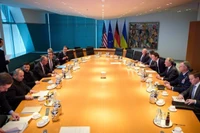 Quang cảnh cuộc đàm phán giữa Ukraine và Mỹ tại Berlin. (Nguồn: Văn phòng Tổng thống Ukraine)