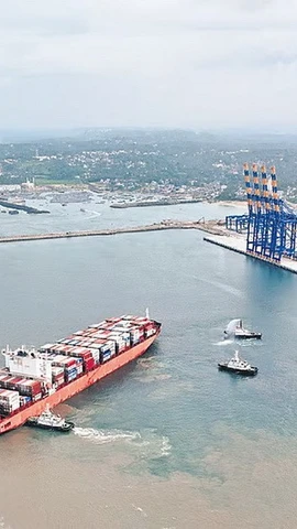 Cảng biển quốc tế Vizhinjam ở Ấn Độ. (Ảnh: newindianexpress)