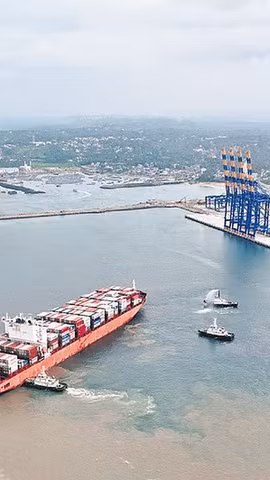 Cảng biển quốc tế Vizhinjam. (Ảnh: newindianexpress)