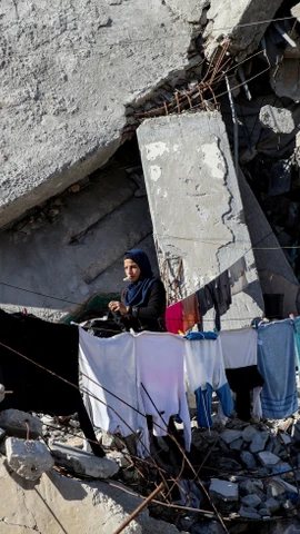 Người dân tại trại tị nạn ở Gaza. (Ảnh: THX/TTXVN)