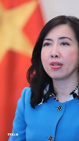 Thứ trưởng Bộ Ngoại giao Lê Thị Thu Hằng. (Ảnh: An Đăng/TTXVN)