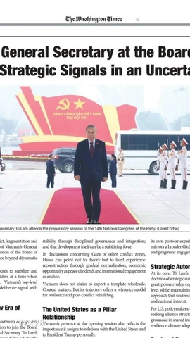 Bài viết đăng trên tờ Thời báo Washington số ra ngày 19/2. (Ảnh: TTXVN phát)