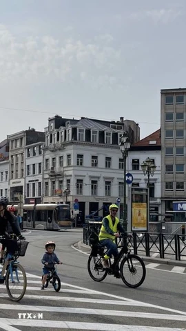 Trung tâm thủ đô Brussels. (Ảnh: Hương Giang/TTXVN)