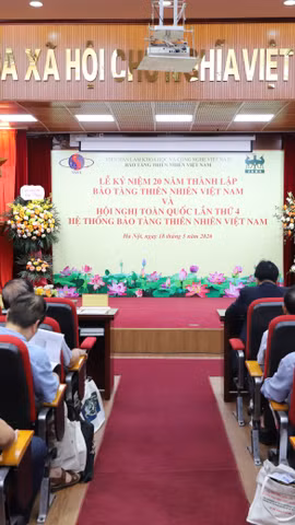 Quang cảnh lễ kỷ niệm 20 năm thành lập. (Ảnh: Bảo tàng Thiên nhiên Việt Nam)