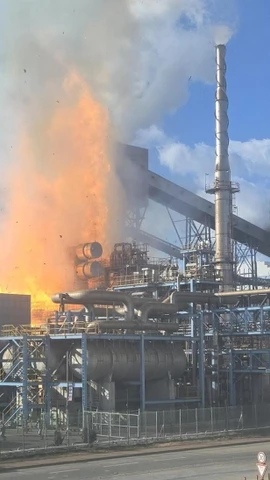 Hiện trường vụ cháy. (Ảnh: Yonhap)