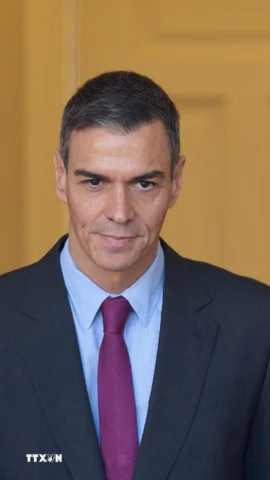 Thủ tướng Tây Ban Nha Pedro Sanchez tại thủ đô Madrid. (Ảnh: THX/TTXVN)