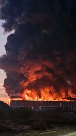 Quang cảnh đám cháy. (Ảnh: NEWS1)