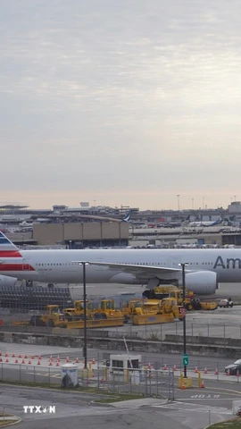 Máy bay tại sân bay quốc tế John F. Kennedy (JFK) tại New York City (Mỹ) ngày 5/11/2025. (Ảnh: THX/TTXVN)