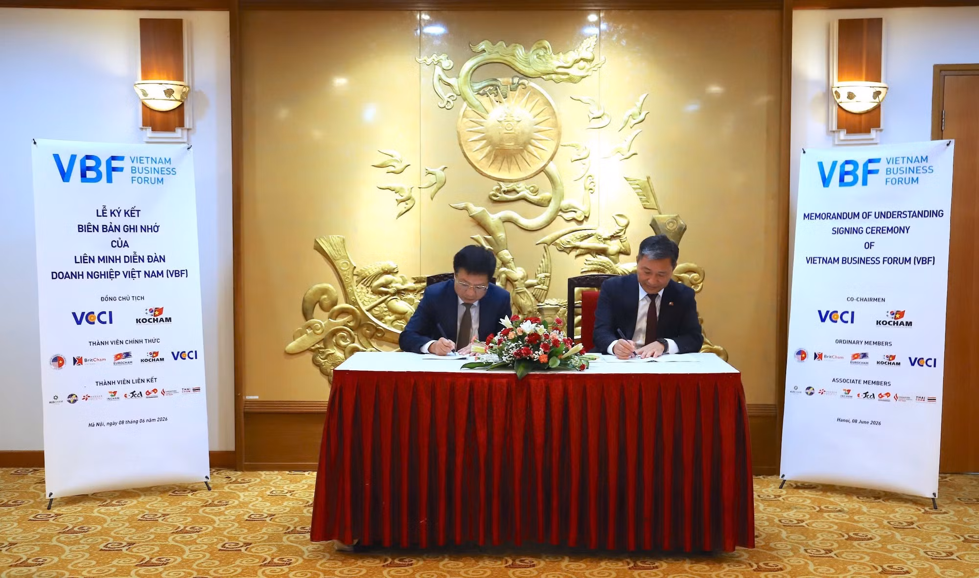 Liên minh VBF chuyển đổi mô hình hoạt động, cam kết thúc đẩy môi trường đầu tư, thúc đẩy phát triển bền vững và hợp tác toàn diện trong giai đoạn 2026-2030. (Ảnh: VCCI/Vietnam+)