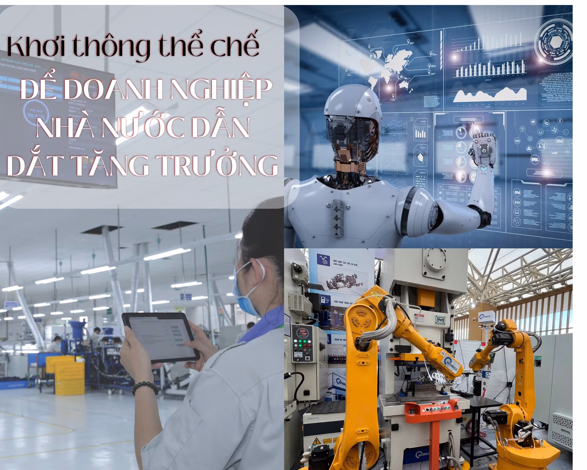 Các giải pháp và chính sách thúc đẩy doanh nghiệp Nhà nước phát triển mạnh mẽ, nâng cao năng lực cạnh tranh và dẫn dắt tăng trưởng quốc gia. (Ảnh: Vietnam+)