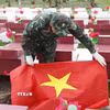 Sau hơn 2 tuần triển khai (từ ngày 23/7 đến 11/8), toàn bộ 3.431/3.431 phần mộ chưa xác định được thông tin tại Nghĩa trang liệt sỹ Bình Thuận đã được khai quật, lấy mẫu. (Ảnh: Hồng Hiếu/TTXVN)